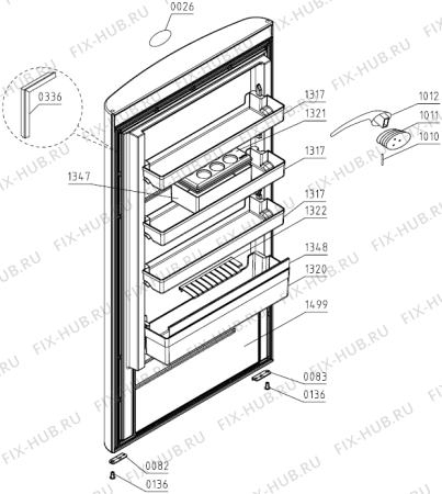 Взрыв-схема холодильника Gorenje ORB152AP-L(731304, HTS2769F) - Схема узла 02