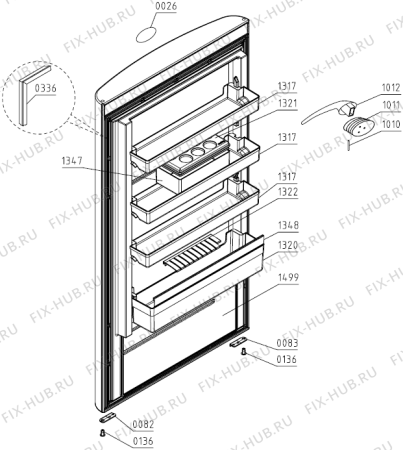 Взрыв-схема холодильника Gorenje ORB152O (571859, HTS2769F) - Схема узла 02