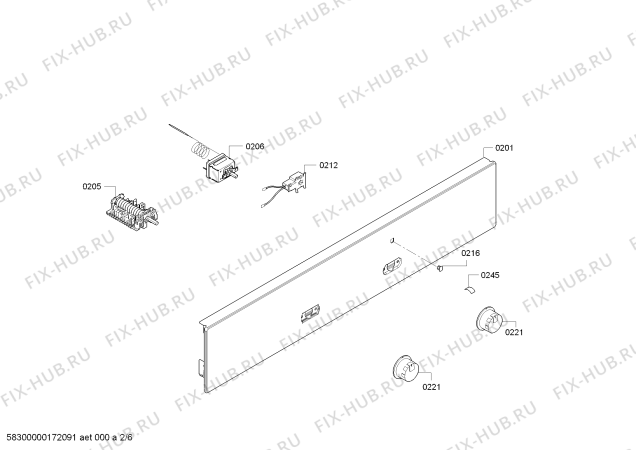 Схема №1 CF110253 с изображением Панель управления для духового шкафа Bosch 00747191