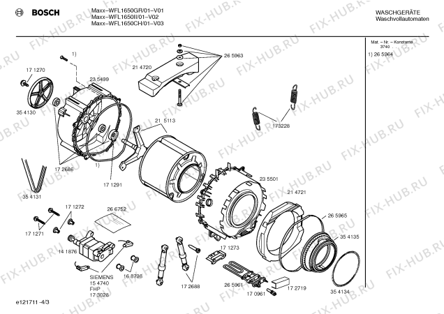 Схема №2 WFL1650CH WFL1650 с изображением Инструкция по установке и эксплуатации для стиралки Bosch 00524563