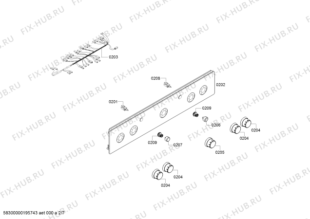 Схема №4 HP243521M с изображением Столешница для духового шкафа Bosch 00712164