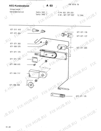 Схема №2 SAN3441 I с изображением Термостат для холодильной камеры Aeg 8996710712697