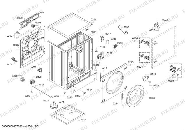Схема №1 WKD28540GB, WKD2854 с изображением Кабель для стиралки Bosch 11004460