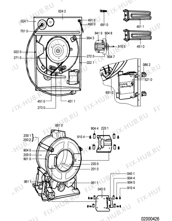 Схема №2 WA 3050 с изображением Шланг для стиральной машины Whirlpool 481990800335