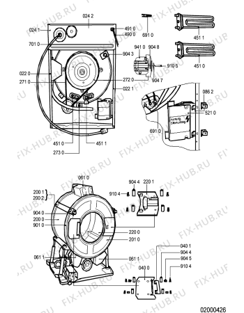 Схема №2 WA 3050 с изображением Фрикционное колесо для стиральной машины Whirlpool 481990800308