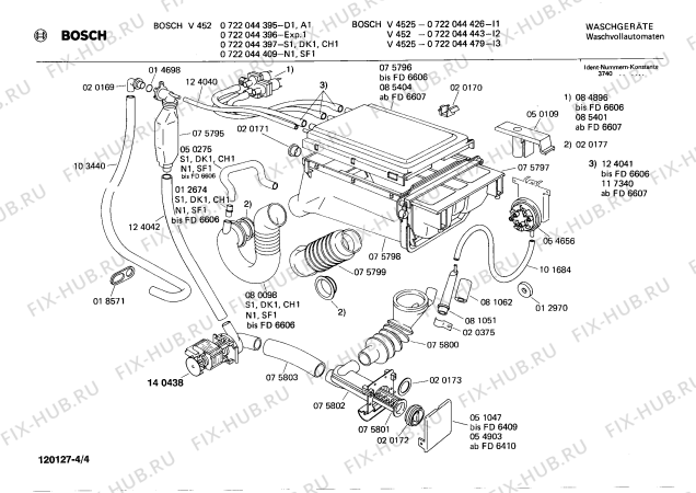 Схема №1 0722044426 V4525 с изображением Панель управления для стиралки Bosch 00115448