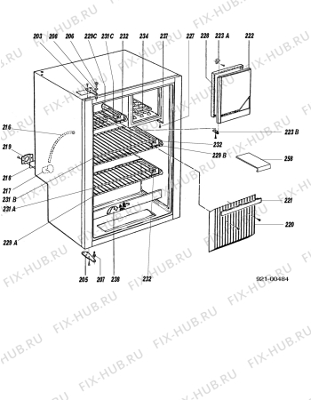 Взрыв-схема холодильника Unknown RM301 - Схема узла C20 Cabinet  B