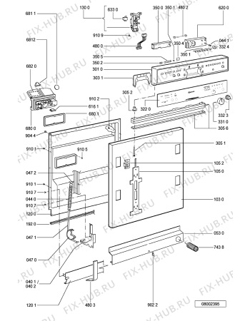 Схема №1 GSI 6988 C-IN с изображением Обшивка для посудомоечной машины Whirlpool 481245371319