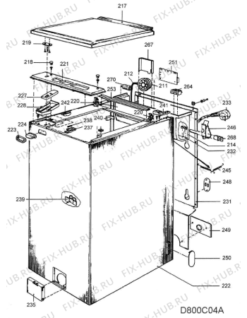 Взрыв-схема стиральной машины Gorenje 900 D800C04A RU   -White 4_5 kg (900000906, D800C04A) - Схема узла 02