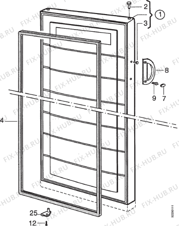 Взрыв-схема холодильника Electrolux EU8290C - Схема узла Section 3