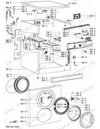 Схема №2 AWO/D 8120 с изображением Модуль (плата) для стиралки Whirlpool 480111105004