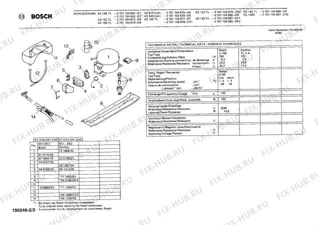 Взрыв-схема холодильника Bosch 0701154677 KS152TL - Схема узла 02