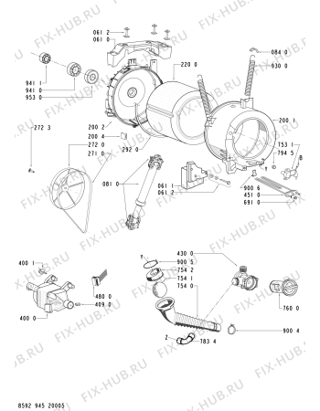 Схема №2 Florida 1400 с изображением Микромодуль для стиралки Whirlpool 480111100498