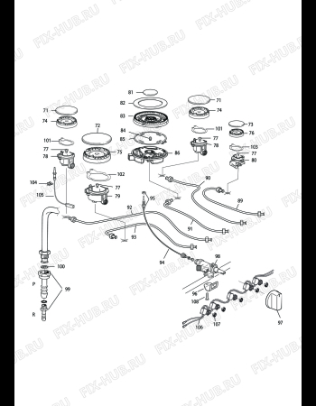 Взрыв-схема плиты (духовки) DELONGHI DEMW965 - Схема узла 3
