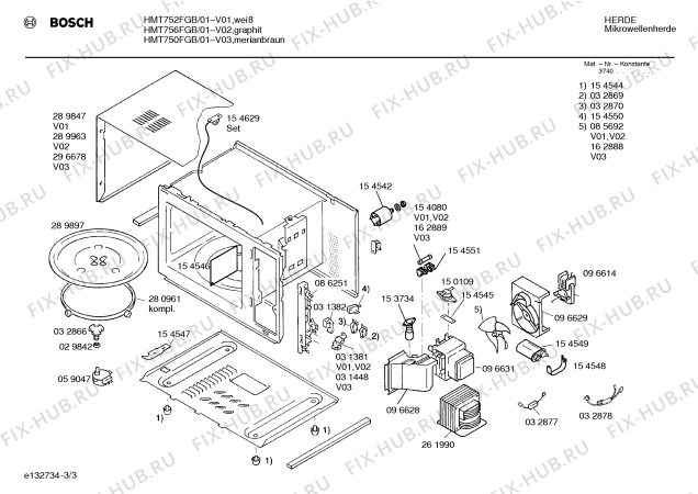 Взрыв-схема микроволновой печи Bosch HMT756FGB - Схема узла 03