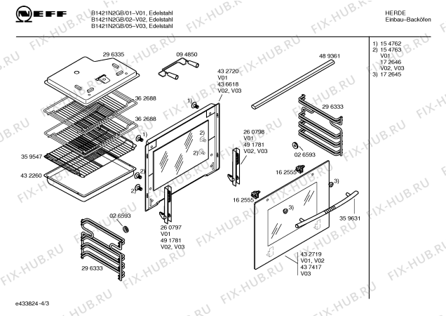 Схема №1 B1421N2GB с изображением Панель управления для плиты (духовки) Bosch 00437402