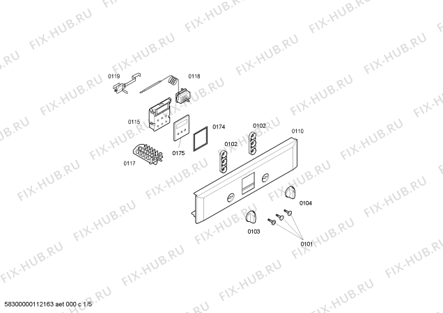 Схема №1 HBN230260E Horno bosch indpnd.multf.negr.reloj ec2 с изображением Передняя часть корпуса для духового шкафа Bosch 00442843