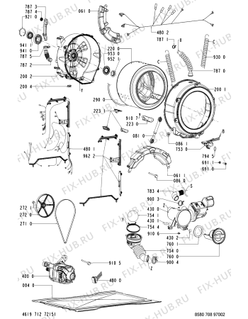 Схема №1 709 WT/GT с изображением Обшивка для стиралки Whirlpool 481245215235