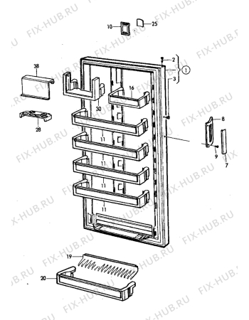 Взрыв-схема холодильника Electrolux ER3304C - Схема узла Door 003