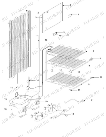 Взрыв-схема холодильника Electrolux ER7816B - Схема узла C10 Cold, users manual