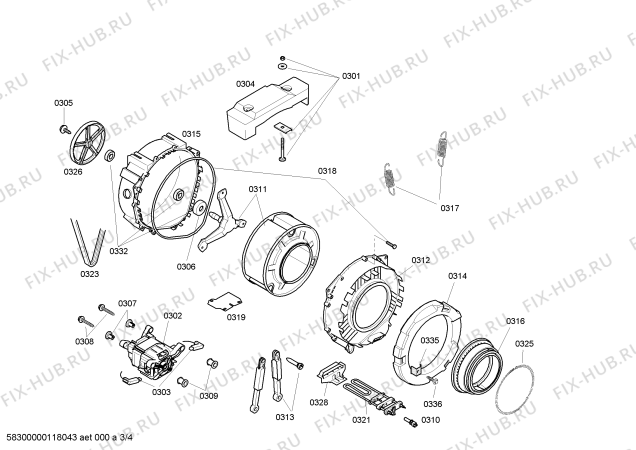 Схема №2 WLF16060BY с изображением Силовой модуль для стиралки Bosch 00663700