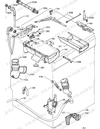 Взрыв-схема стиральной машины Electrolux WH3231 - Схема узла Hydraulic System 272