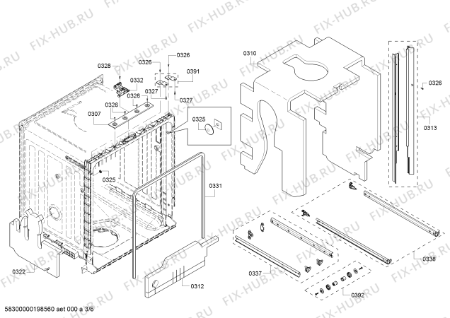 Схема №1 63012643311 Kenmore с изображением Панель управления для посудомоечной машины Bosch 00775271