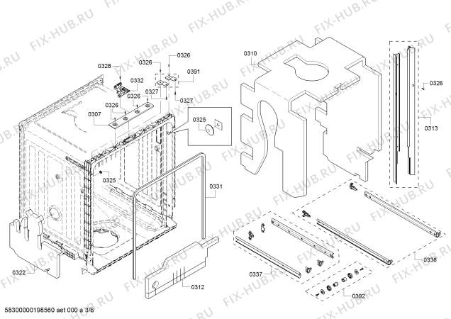 Взрыв-схема посудомоечной машины Kenmore S46KMM52N Kenmore - Схема узла 03