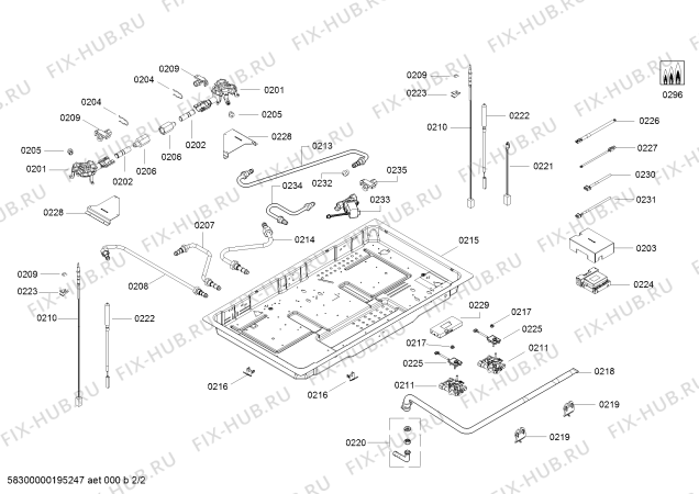 Схема №2 PMD72K61MP BOSCH с изображением Упаковочный материал для плиты (духовки) Bosch 00770108