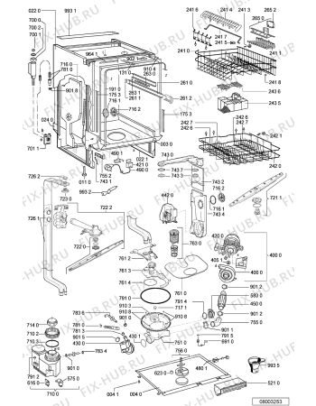 Схема №1 GI 458 IX с изображением Панель для электропосудомоечной машины Whirlpool 481245372314