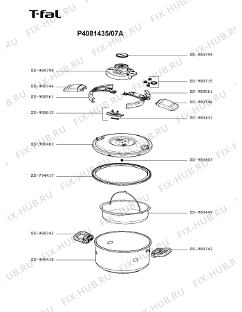 Схема №1 P4080735/07A с изображением Котелка Seb SS-980798