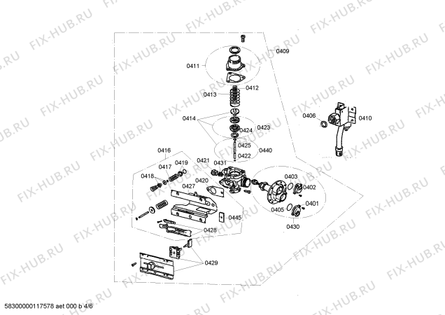 Взрыв-схема водонагревателя Bosch RDT1102 - Схема узла 04