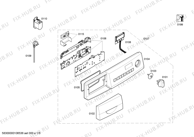 Схема №1 WVT126SGB Exxcel с изображением Соединительный кабель для стиральной машины Bosch 00496082