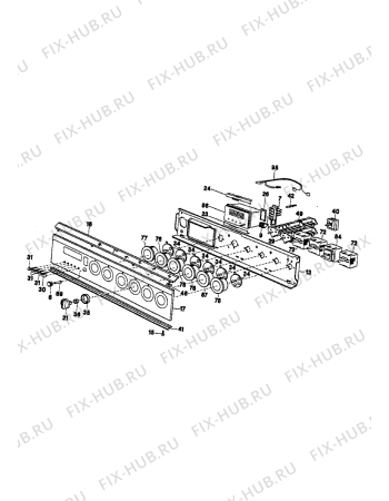 Взрыв-схема плиты (духовки) Electrolux VM691W1 - Схема узла Command panel 037