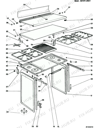 Схема №1 KN8421WSG (F006201) с изображением Обшивка для электропечи Indesit C00042336