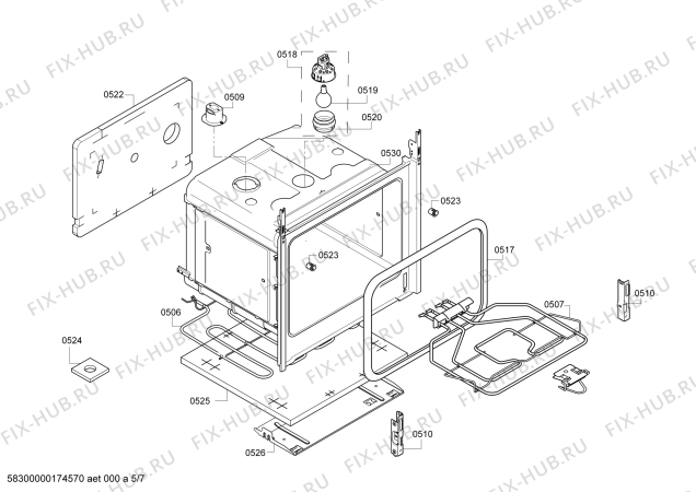 Схема №2 FRS4410WML с изображением Кабель для электропечи Bosch 00751930