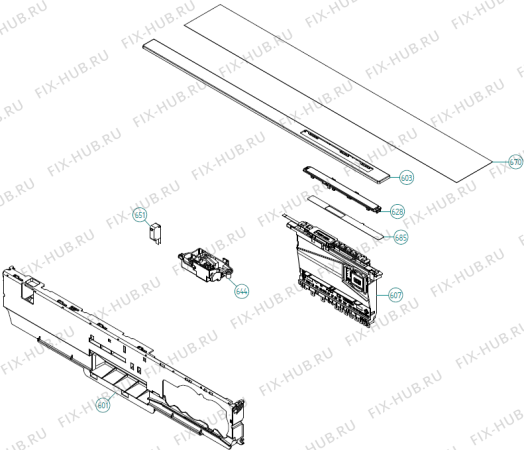 Взрыв-схема посудомоечной машины Gorenje GDV652X (365227, DW90.2) - Схема узла 06