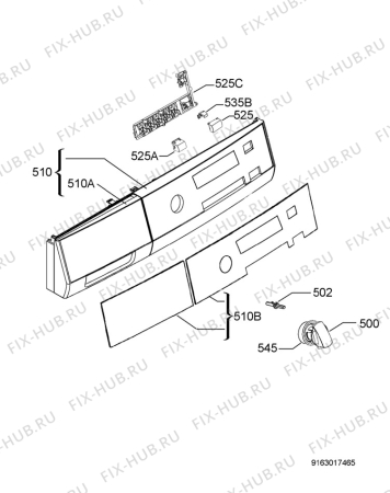 Взрыв-схема сушильной машины Electrolux TKSL5E100 - Схема узла Command panel 037