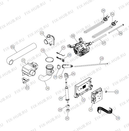 Взрыв-схема стиральной машины Gorenje Prof. Washer (valve) SF   -Grey (171257, WMC55) - Схема узла 02
