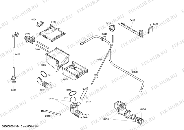 Схема №1 WAE244A0FF Bosch Maxx 6 с изображением Ручка для стиральной машины Bosch 00640860