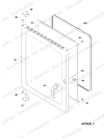 Схема №1 AFO 644 с изображением Защитный элемент Whirlpool 482000012853