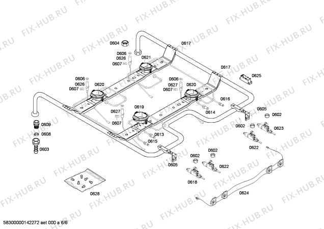 Схема №3 HSV744228N с изображением Крышка для электропечи Siemens 00248193