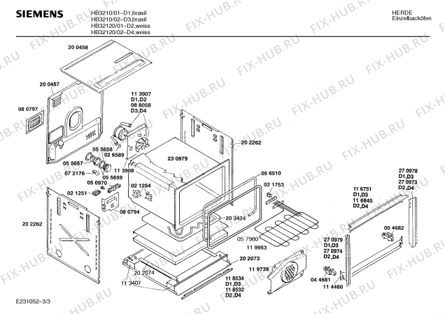 Схема №1 EB422 HB3210 с изображением Панель для духового шкафа Siemens 00270299