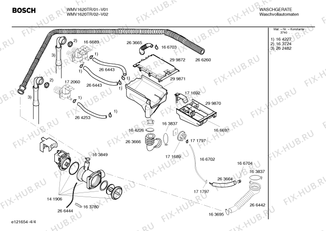 Взрыв-схема стиральной машины Bosch WMV1620TR - Схема узла 04