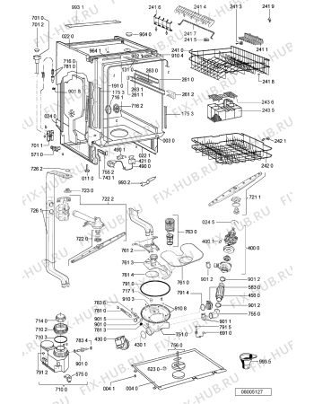 Схема №1 ADP 4542/5 WHM с изображением Блок управления для посудомойки Whirlpool 481221838216