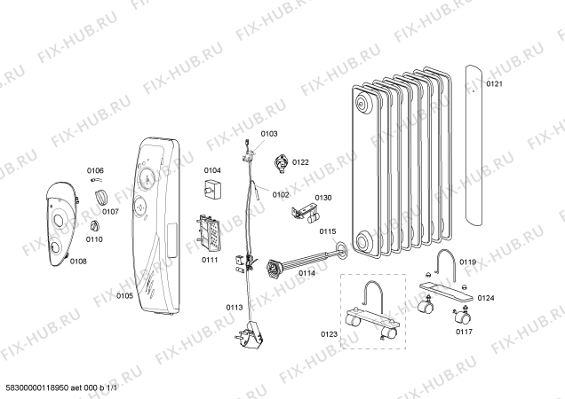 Схема №1 RA3407 с изображением Терморегулятор для обогревателя (вентилятора) Bosch 00601839