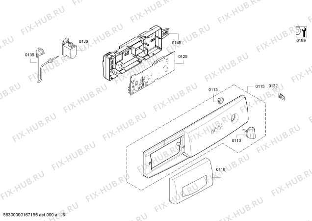 Схема №1 4TS851A с изображением Кабель для стиральной машины Bosch 00604486