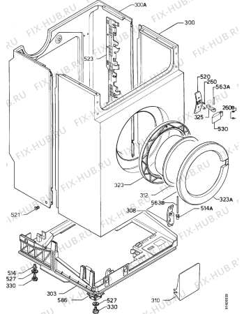 Взрыв-схема стиральной машины Aeg LAV506 - Схема узла Cabinet + armatures