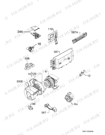 Взрыв-схема посудомоечной машины Aeg FEE63800PM - Схема узла Electrical equipment 268