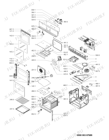 Схема №1 AKZ670/IX с изображением Обшивка для духового шкафа Whirlpool 481245240018